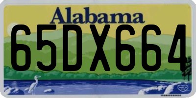 AL license plate 65DX664