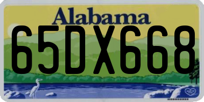 AL license plate 65DX668