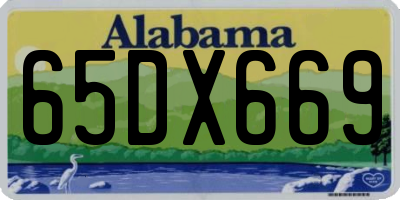 AL license plate 65DX669