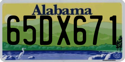 AL license plate 65DX671