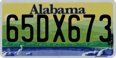 AL license plate 65DX673