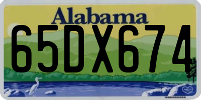 AL license plate 65DX674