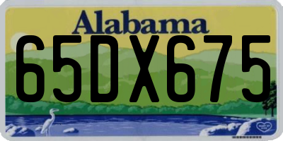 AL license plate 65DX675