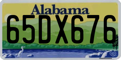 AL license plate 65DX676