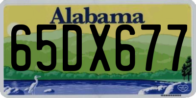 AL license plate 65DX677