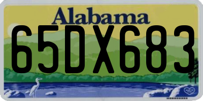 AL license plate 65DX683