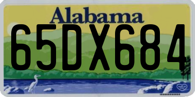 AL license plate 65DX684