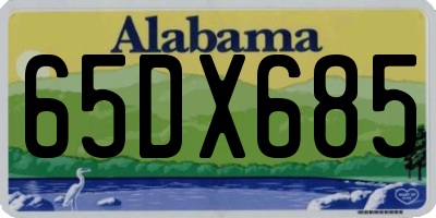 AL license plate 65DX685