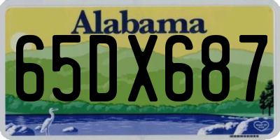 AL license plate 65DX687