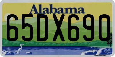 AL license plate 65DX690