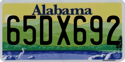 AL license plate 65DX692