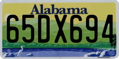 AL license plate 65DX694