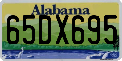 AL license plate 65DX695