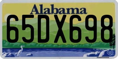 AL license plate 65DX698