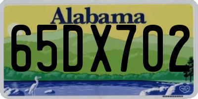 AL license plate 65DX702