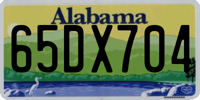 AL license plate 65DX704