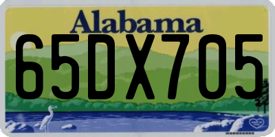 AL license plate 65DX705