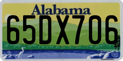 AL license plate 65DX706