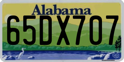 AL license plate 65DX707