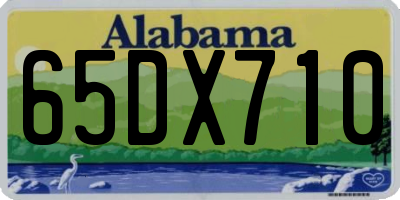 AL license plate 65DX710