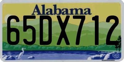 AL license plate 65DX712