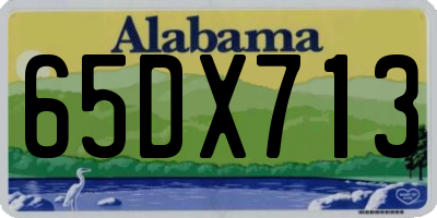 AL license plate 65DX713