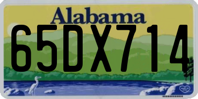 AL license plate 65DX714