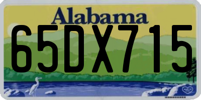 AL license plate 65DX715