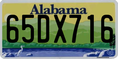 AL license plate 65DX716