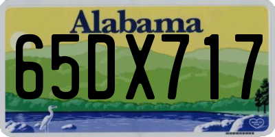 AL license plate 65DX717