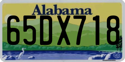 AL license plate 65DX718