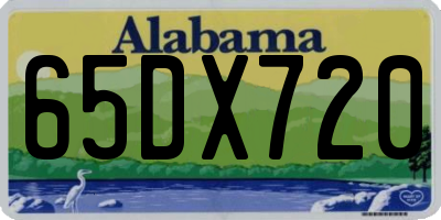 AL license plate 65DX720