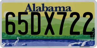 AL license plate 65DX722