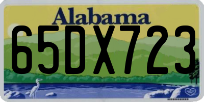 AL license plate 65DX723