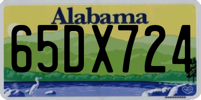 AL license plate 65DX724