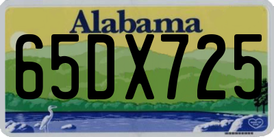 AL license plate 65DX725