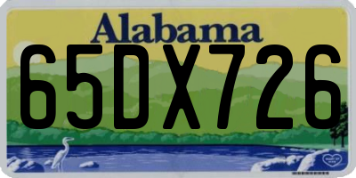 AL license plate 65DX726