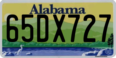 AL license plate 65DX727