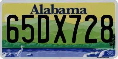 AL license plate 65DX728