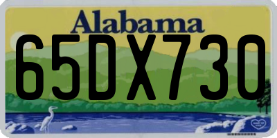 AL license plate 65DX730