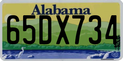 AL license plate 65DX734