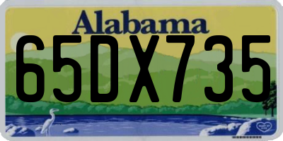 AL license plate 65DX735