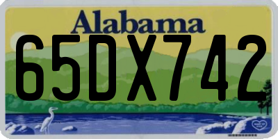 AL license plate 65DX742