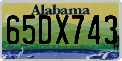 AL license plate 65DX743