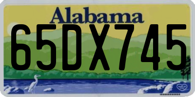 AL license plate 65DX745