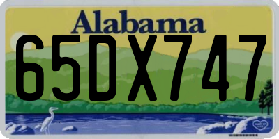 AL license plate 65DX747