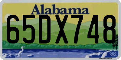 AL license plate 65DX748