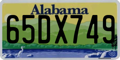 AL license plate 65DX749