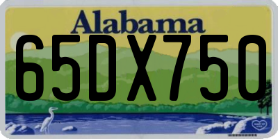 AL license plate 65DX750