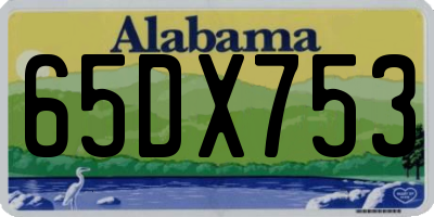 AL license plate 65DX753